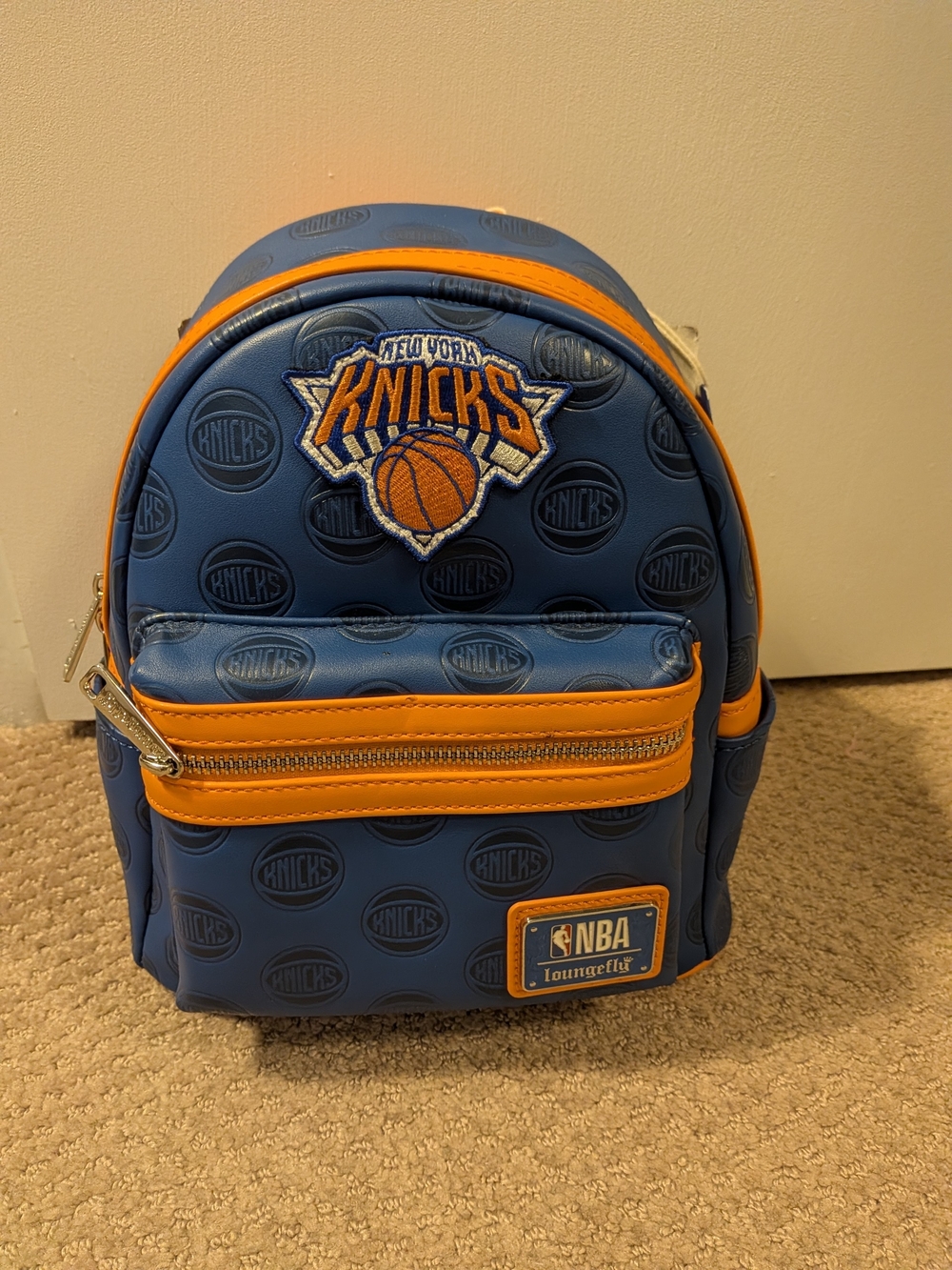 Loungefly Knicks Mini Backpack in Blue and Orange